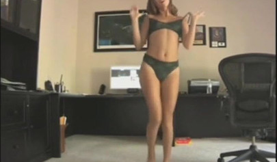 Slender teen babe dancing and stripping on cam