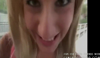 Lusty teenage nymphomaniacs swallowing jizz in cumpilation