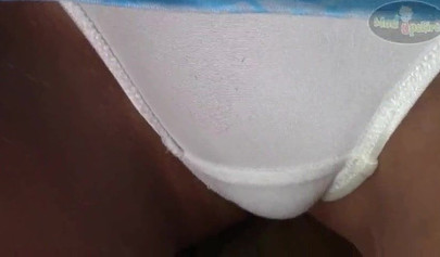 Drunk teen strips her white panties and exposes her bald pussy