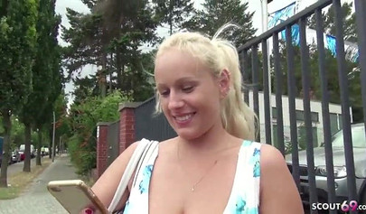 Czech blonde teen big with tits Angel Wicky fucked at the casting