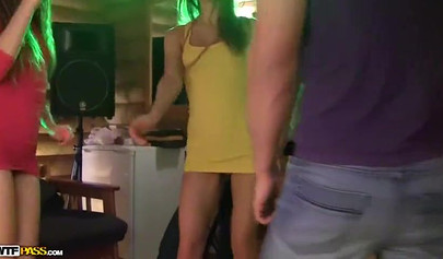 Slutty teens having wild sex at the party