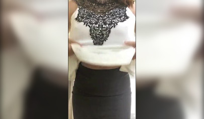 Stunning amateur teens showing and squeezing their big tits in compilation