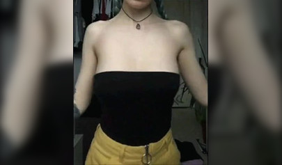 Stunning amateur teens showing and squeezing their big tits in compilation