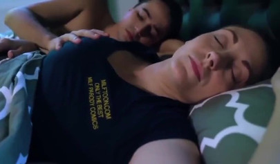 Big booed MILF gets fucked by a teen boy in the middle of night