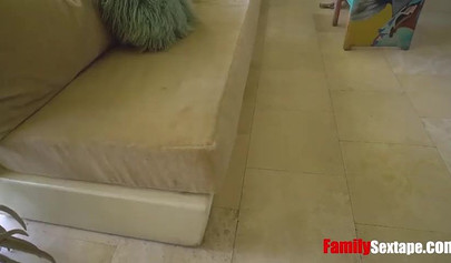 Curly haired ebony teen Cecilia Lion enjoying POV cock ride