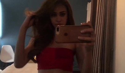 Latina weather girl Yanet Garcia teasing with her incredible body
