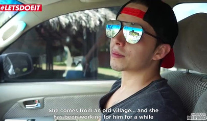 Colombian teen with big tits gets picked up on the street and fucked