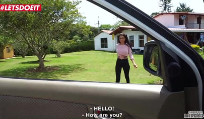Colombian teen with big tits gets picked up on the street and fucked
