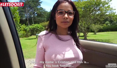 Colombian teen with big tits gets picked up on the street and fucked