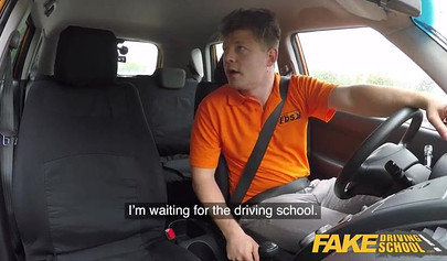 Inked teen seduces and fucks a driving instructor