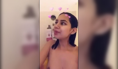 Charming teen Stephanie reveals her pierced nipples and hot body on Snapchat compilation