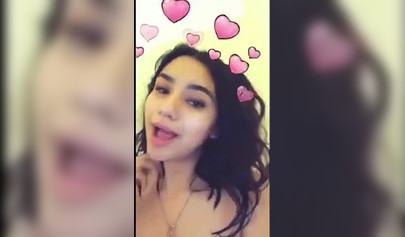 Charming teen Stephanie reveals her pierced nipples and hot body on Snapchat compilation