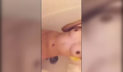 Charming teen Stephanie reveals her pierced nipples and hot body on Snapchat compilation