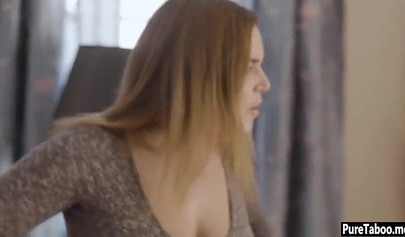 Thick teen with big tits gets both her holes penetrated deeply