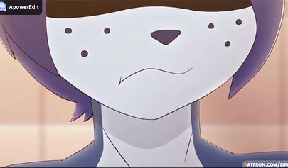 Cartoon cat taking a rock hard dick from behind