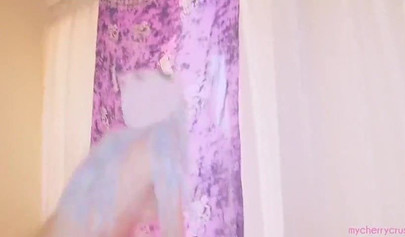 Exotic babe with a hat sucks a large dick and takes it from behind