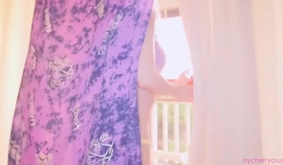 Exotic babe with a hat sucks a large dick and takes it from behind