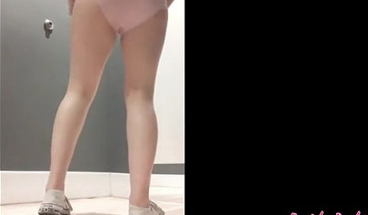 Hot college babe Candy Camille touches herself while changing in the dressing room