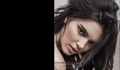 Beautiful teen model Kendall Jenner posing butt naked in nature