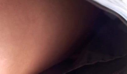 Sexy Russian teen with upskirt pussy filmed in public