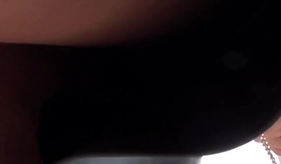 Sexy Russian teen with upskirt pussy filmed in public