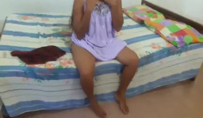 Masked Desi teen has wild sex with her boyfriend on hidden cam