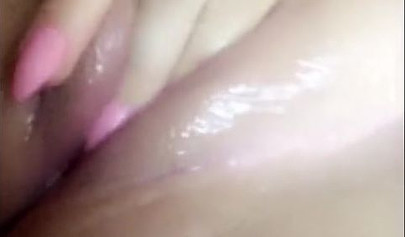 Playful teen babe fingering and toying her soaking wet pussy