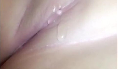 Playful teen babe fingering and toying her soaking wet pussy