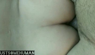 Thick teen gets bent over the balcony and fucked hard