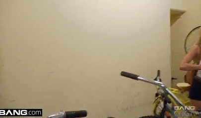 Shameless blonde teen giving a public blowjob