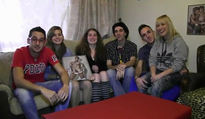 Lusty amateur teens participate and fuck in an orgy