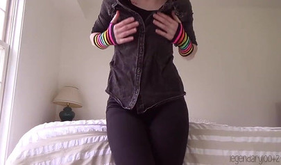 Incredible Reddit teen strips to her lingerie and teases with her sexy body