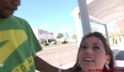 Small boobed teen gets her snatch penetrated hard by a BBC