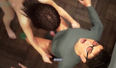 Hentai teen with big tits gets her bald pussy stretched out