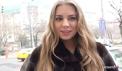 German teen in black boots takes cash to have anal sex with a stranger