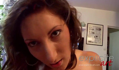 French teen with big tits rides and sucks a dick before tasting jizz