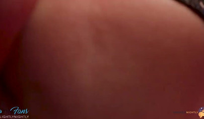 Masked teen with big tits sucks a throbbing dick & gets her muff creampied