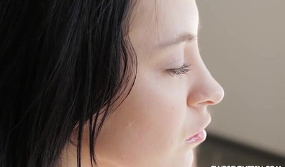 Small boobed teen gives a perfect BJ and gets her booty drilled