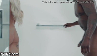 Petite seductress Emma Hix gets demolished by a huge black dick