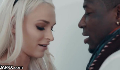 Petite seductress Emma Hix gets demolished by a huge black dick